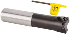 Kennametal - 1-1/2" Cut Diam, 0.06" Max Depth, 1-1/4" Shank Diam, Cylindrical Shank Indexable High-Feed Helical End Mill - Screw Holding Method, WP..06X4.. Insert, KF Toolholder, Through Coolant - Caliber Tooling