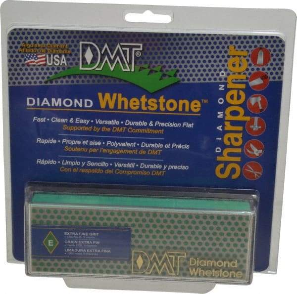 DMT - 6" Long x 2" Wide x 3/4" Thick, Diam ond Sharpening Stone - Rectangle, 1200 Grit, Extra Fine Grade - Caliber Tooling