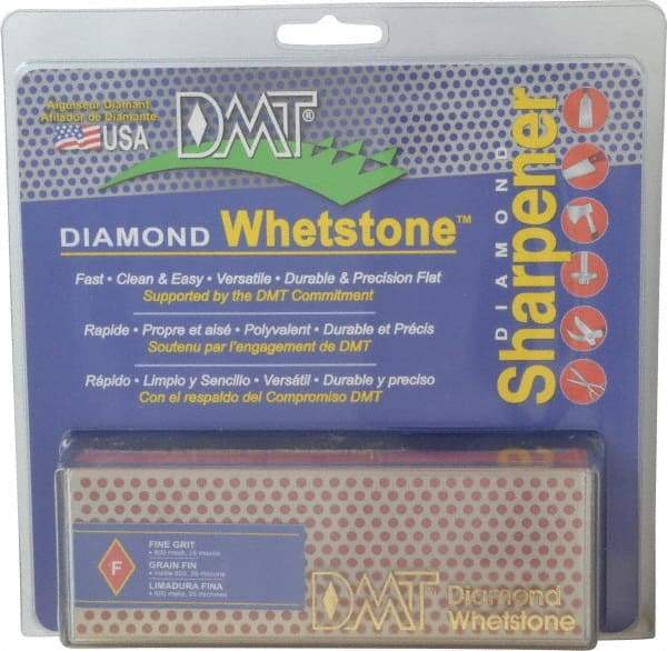 DMT - 6" Long x 2" Wide x 3/4" Thick, Diam ond Sharpening Stone - Rectangle, 600 Grit, Fine Grade - Caliber Tooling