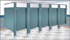 Bradley - Washroom Partition Steel Pilaster - 24 Inch Wide x 79-13/16 Inch High, ADA Compliant Stall Compatibility, Almond - Caliber Tooling