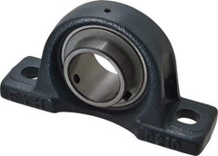 Value Collection - 1-15/16" ID, 4-7/16" OAW x 8-1/8" OAL x 4-7/16" OAH High Temperature Ball Bearing Pillow Block - 5,120 Lb Static Cap, 7,700 Lb Dyn Cap, 6-1/4" Btw Mnt Hole Ctrs, 2-1/4" Base-to-Ctr Ht, Cast Iron - Caliber Tooling