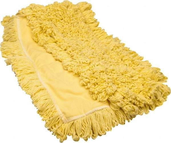 Rubbermaid - 60" Long x 5" Wide Yarn Blend Dust Mop Head - Envelope Connection, Yellow, Looped Head - Caliber Tooling