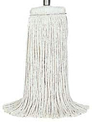 Rubbermaid - White Head Band, Large Rayon Cut End Mop Head - 4 Ply, Screw On Connection, Use for Finishing - Caliber Tooling