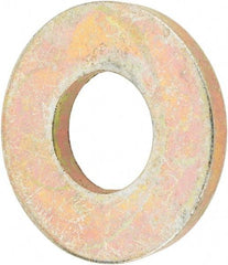 Value Collection - 1/4" Screw, Grade 8 Steel SAE Flat Washer - 9/32" ID x 5/8" OD, 1/16" Thick, Zinc Yellow Dichromate Finish - Caliber Tooling