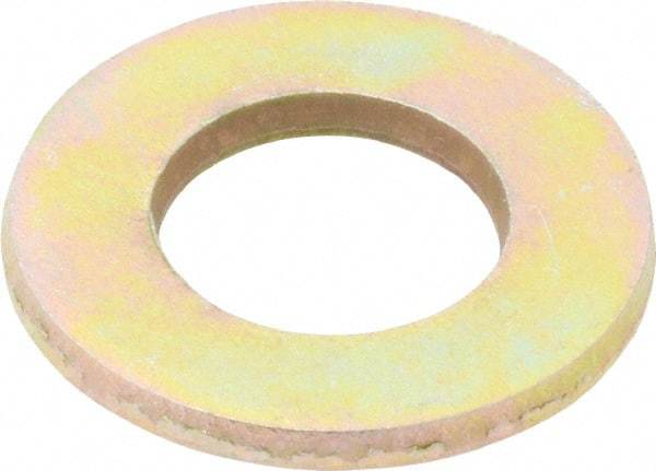 Value Collection - 1/2" Screw, Grade 8 Steel SAE Flat Washer - 17/32" ID x 1-1/16" OD, 3/32" Thick, Zinc Yellow Dichromate Finish - Caliber Tooling