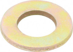 Value Collection - 1/2" Screw, Grade 8 Steel SAE Flat Washer - 17/32" ID x 1-1/16" OD, 3/32" Thick, Zinc Yellow Dichromate Finish - Caliber Tooling