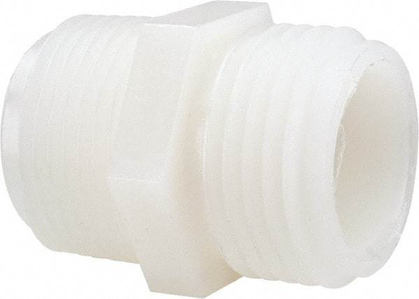 Green Leaf - 3/4 MGHT & 3/4 MPT Garden Hose Adapter - Nylon, Male Hose to Male Pipe Connector - Caliber Tooling