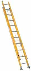 Made in USA - 32' High, Type IA Rating, Fiberglass Extension Ladder - Caliber Tooling