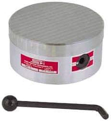 Suburban Tool - Standard Pole Round Permanent Magnetic Rotary Chuck - 6-1/4" Wide x 3" High, Ceramic - Caliber Tooling
