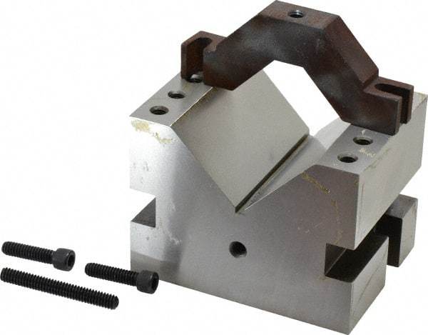 Suburban Tool - 2-1/4" Max Capacity, 90° Angle, Hardened Steel V-Block - 3" Long x 4" Wide x 3" High, Sold as Individual - Caliber Tooling