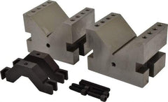 Suburban Tool - 2-1/4" Max Capacity, 90° Angle, Hardened Steel V-Block - 3" Long x 4" Wide x 3" High, Sold as Matched Pair - Caliber Tooling