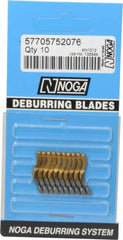 Noga - N1 Right-Handed High Speed Steel Deburring Swivel Blade - Use on Cross Hole, Hole Edge & Straight Edge Surfaces - Caliber Tooling