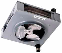 Mestek - 25-1/4" Fan Diam, 4180 CFM, Steam & Hot Water, Vertical Hydronic Suspended Heater - Caliber Tooling