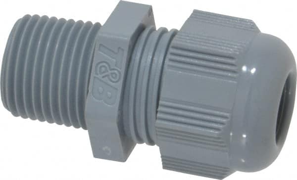 Thomas & Betts - 3/8" Trade, Nylon Threaded Straight Liquidtight Conduit Cable Gland - Noninsulated - Caliber Tooling