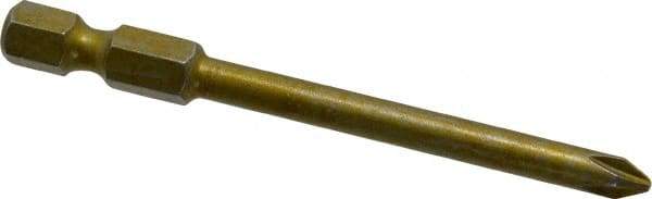 Wera - #1 Phillips Screwdriver Bit - 1/4" Hex Drive, 2-3/4" OAL - Caliber Tooling