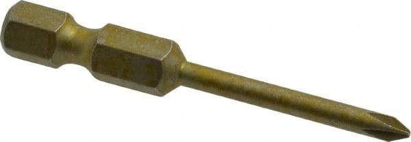 Wera - #0 Phillips Screwdriver Bit - 1/4" Hex Drive, 2" OAL - Caliber Tooling