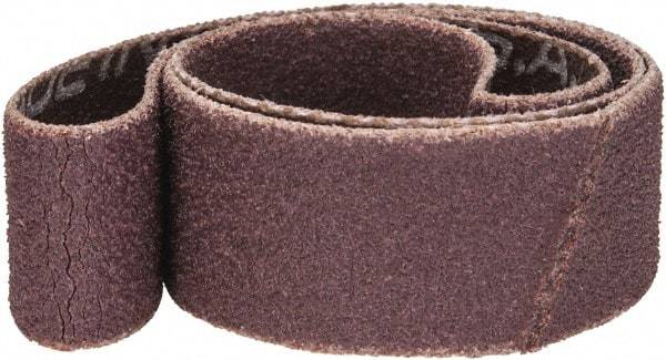 Norton - 1/2" Wide x 12" OAL, 100 Grit, Aluminum Oxide Abrasive Belt - Aluminum Oxide, Fine, Coated, X Weighted Cloth Backing, Series R283 - Caliber Tooling