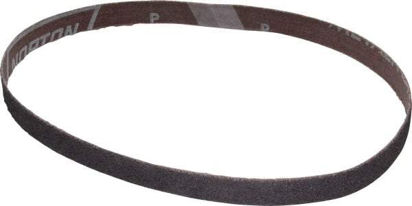 Norton - 1/2" Wide x 18" OAL, 40 Grit, Aluminum Oxide Abrasive Belt - Aluminum Oxide, Coarse, Coated, X Weighted Cloth Backing, Series R283 - Caliber Tooling