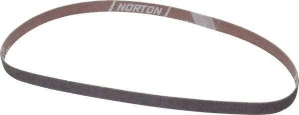 Norton - 1/2" Wide x 24" OAL, 40 Grit, Aluminum Oxide Abrasive Belt - Aluminum Oxide, Coarse, Coated, X Weighted Cloth Backing, Series R283 - Caliber Tooling