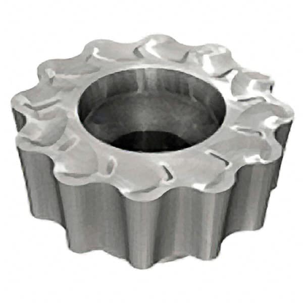 Iscar - RCMT1607 FW Grade IC808 Carbide Milling Insert - TiAlN/AlTiN/TiN Finish, 0.197" Thick, 16mm Inscribed Circle - Caliber Tooling