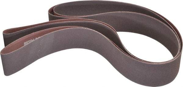 Norton - 2" Wide x 132" OAL, 80 Grit, Aluminum Oxide Abrasive Belt - Aluminum Oxide, Medium, Coated, X Weighted Cloth Backing, Series R228 - Caliber Tooling