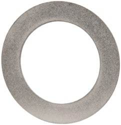 Made in USA - 0.02" Thick, 1" Inside x 1-1/2" OD, Round Shim - 7/8" Screw, Uncoated 316 Stainless Steel - Caliber Tooling