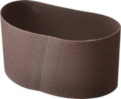 Norton - 3-1/2" Wide x 15-1/2" OAL, 80 Grit, Aluminum Oxide Abrasive Belt - Aluminum Oxide, Medium, Coated, X Weighted Cloth Backing, Series R228 - Caliber Tooling