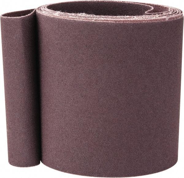 Norton - 4" Wide x 132" OAL, 120 Grit, Aluminum Oxide Abrasive Belt - Aluminum Oxide, Fine, Coated, X Weighted Cloth Backing, Series R228 - Caliber Tooling