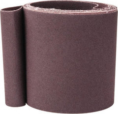 Norton - 4" Wide x 132" OAL, 120 Grit, Aluminum Oxide Abrasive Belt - Aluminum Oxide, Fine, Coated, X Weighted Cloth Backing, Series R228 - Caliber Tooling