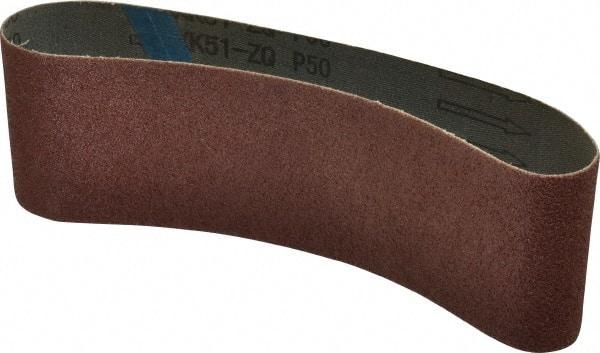 Tru-Maxx - 3" Wide x 21" OAL, 50 Grit, Aluminum Oxide Abrasive Belt - Aluminum Oxide, Coarse, Coated - Caliber Tooling