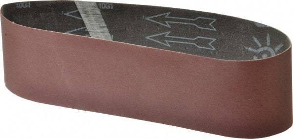 Tru-Maxx - 3" Wide x 24" OAL, 240 Grit, Aluminum Oxide Abrasive Belt - Aluminum Oxide, Very Fine, Coated, X Weighted Cloth Backing - Caliber Tooling