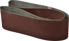 Tru-Maxx - 4" Wide x 54" OAL, 150 Grit, Aluminum Oxide Abrasive Belt - Aluminum Oxide, Very Fine, Coated, X Weighted Cloth Backing - Caliber Tooling