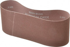 Norton - 4" Wide x 24" OAL, 120 Grit, Aluminum Oxide Abrasive Belt - Aluminum Oxide, Fine, Coated, X Weighted Cloth Backing, Series R228 - Caliber Tooling