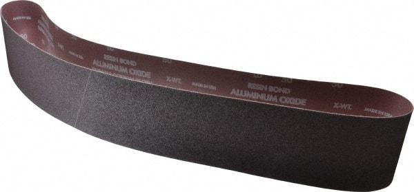 Norton - 4" Wide x 54" OAL, 50 Grit, Aluminum Oxide Abrasive Belt - Aluminum Oxide, Coarse, Coated, X Weighted Cloth Backing, Series R228 - Caliber Tooling