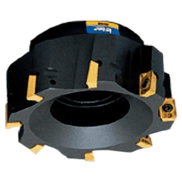 Iscar - 8 Inserts, 6" Cut Diam, 2" Arbor Diam, 0.56" Max Depth of Cut, Indexable Square-Shoulder Face Mill - 0/90° Lead Angle, 2.38" High, ADCT/ADCR/ADKR/ADKT/ADMT/HM90ADCT/HM90ADKT/HM90ADKW 1505 Insert Compatibility, Series HM90 - Caliber Tooling