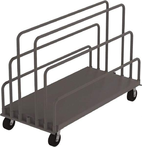 Jamco - 2,000 Lb Capacity Adjustable Sheet & Panel Truck - Steel Deck, 72" OAW, 9" Platform Height - Caliber Tooling