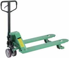 Wesco Industrial Products - 5,000 Lb Capacity, 7" Lift Side Roller Pallet Truck - 3.4" Min Lift Height, 48" Fork Length x 27" Fork Width, 27" Overall Width - Caliber Tooling