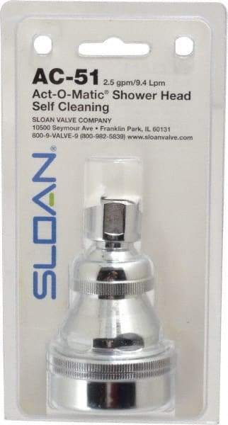 Sloan Valve Co. - 2.5 GPM, 2-1/2 Face Diameter, Shower Head - Chrome Plated, Brass - Caliber Tooling