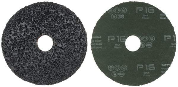 Camel Grinding Wheels - 5" Diam 7/8" Hole 16 Grit Fiber Disc - Very Coarse Grade, Zirconia Alumina, 12,200 Max RPM - Caliber Tooling