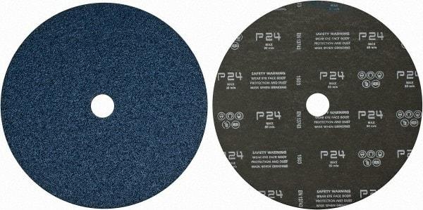 Camel Grinding Wheels - 9" Diam 7/8" Hole 24 Grit Fiber Disc - Very Coarse Grade, Zirconia Alumina, 6,600 Max RPM - Caliber Tooling