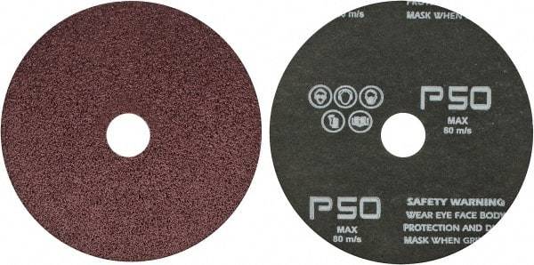 Camel Grinding Wheels - 4" Diam 5/8" Hole 50 Grit Fiber Disc - Coarse Grade, Aluminum Oxide, 15,300 Max RPM - Caliber Tooling