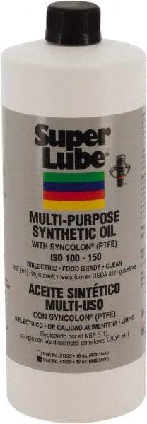 Synco Chemical - 1 Qt Bottle Synthetic Multi-Purpose Oil - -42.78 to 232.22°F, SAE 85W, ISO 150, 681.5 SUS at 40°C, Food Grade - Caliber Tooling