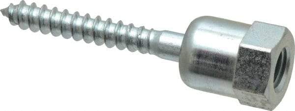 Buildex - 3/8" Zinc-Plated Steel Vertical (End Drilled) Mount Threaded Rod Anchor - 5/8" Diam x 2" Long, Swivel Head, 1,760 Lb Ultimate Pullout, For Use with Wood - Caliber Tooling