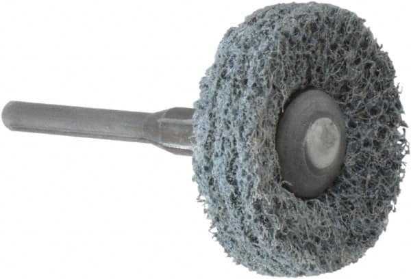 Superior Abrasives - 1" Diam, 1/4" Face Width, 1/8" Center Hole, Fine Grade, Silicon Carbide Deburring Wheel - Unitized, Soft Density 2 Grade - Caliber Tooling