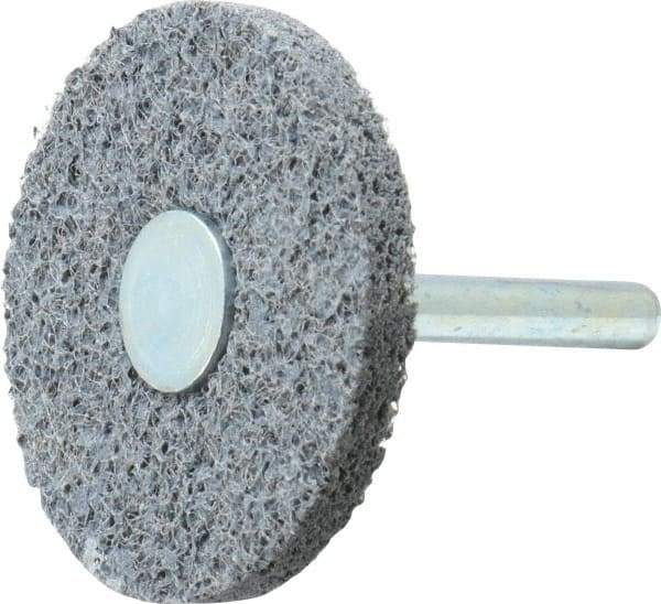 Superior Abrasives - 2" Diam, 1/4" Face Width, 1/4" Center Hole, Fine Grade, Silicon Carbide Deburring Wheel - Unitized, Soft Density 2 Grade - Caliber Tooling