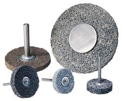 Superior Abrasives - 3" Diam, 1" Face Width, 1/4" Center Hole, Fine Grade, Aluminum Oxide Deburring Wheel - Aluminum Oxide Material, Fine Grade - Caliber Tooling