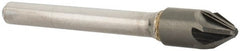 SGS - 3/8" Head Diam, 1/4" Shank Diam, 6 Flute 60° Solid Carbide Countersink - Caliber Tooling