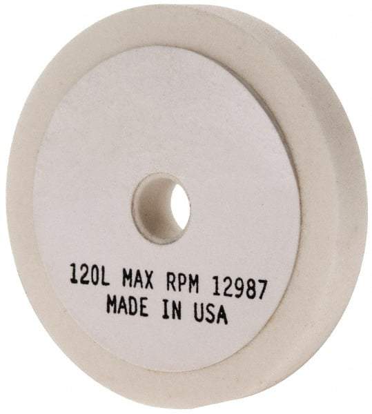 Grier Abrasives - 120 Grit Aluminum Oxide Type 1 Internal Grinding Wheel - 2-1/2" Diam x 3/8" Hole x 3/8" Thick, 12,987 Max RPM, Fine Grade, L Hardness, Vitrified Bond - Caliber Tooling