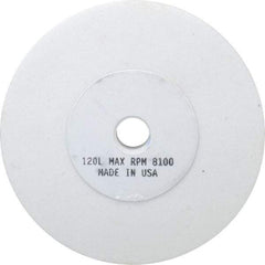 Grier Abrasives - 120 Grit Aluminum Oxide Type 1 Internal Grinding Wheel - 4" Diam x 1/2" Hole x 1/2" Thick, 8,100 Max RPM, Fine Grade, L Hardness, Vitrified Bond - Caliber Tooling