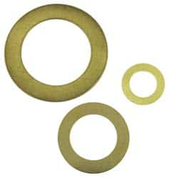 Made in USA - 0.005" Thick, 1" Inside x 1-1/2" OD, Round Shim - 7/8" Screw, Uncoated 360 HH Brass - Caliber Tooling